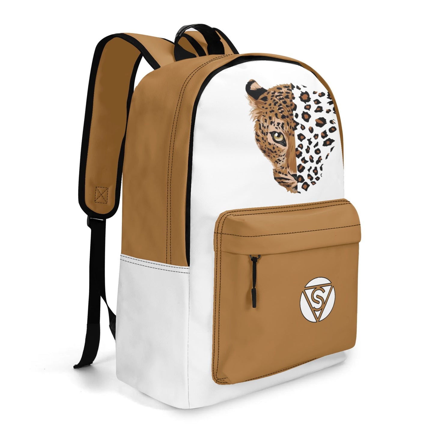 Mochila grande de cuero print