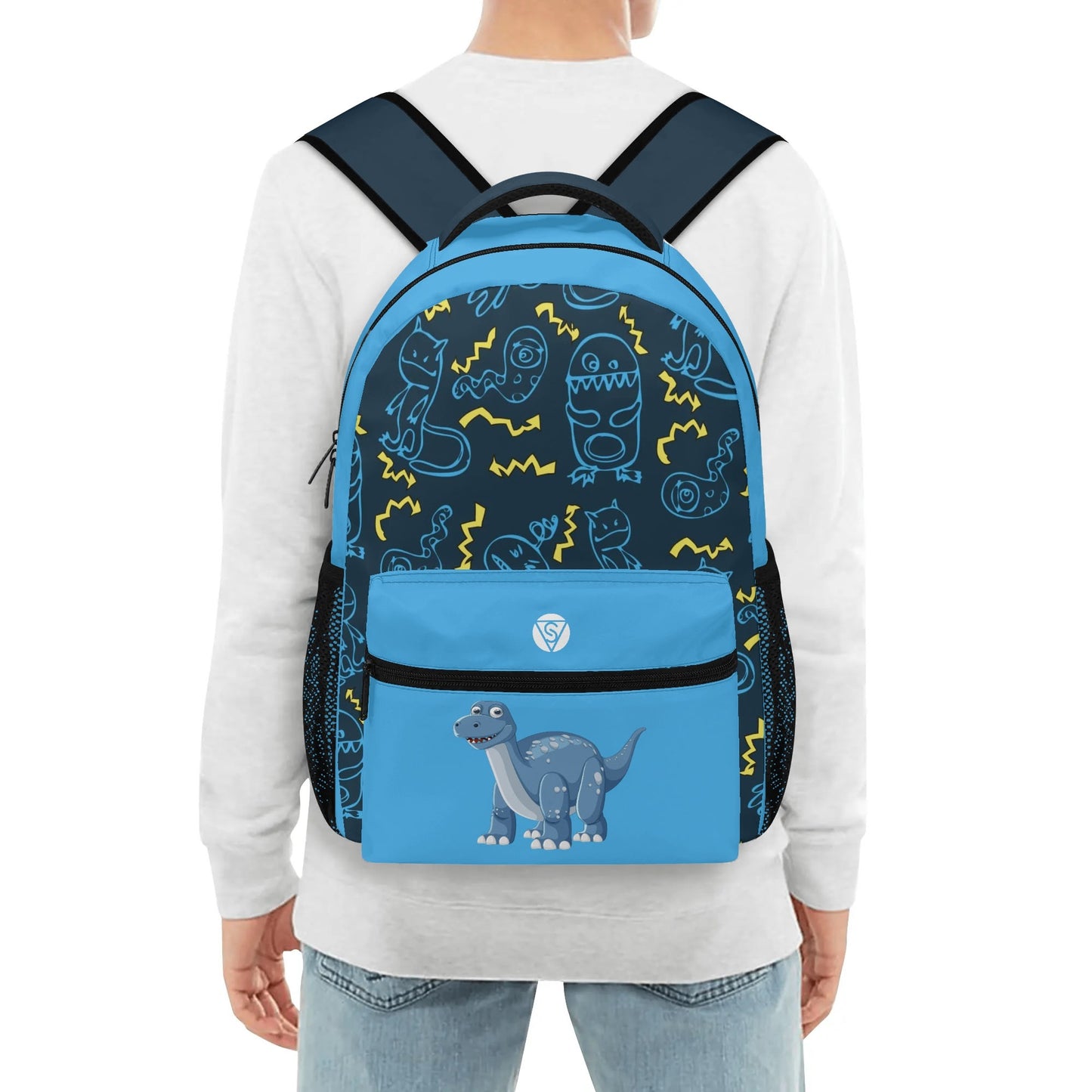 Mochila escolar blue dino