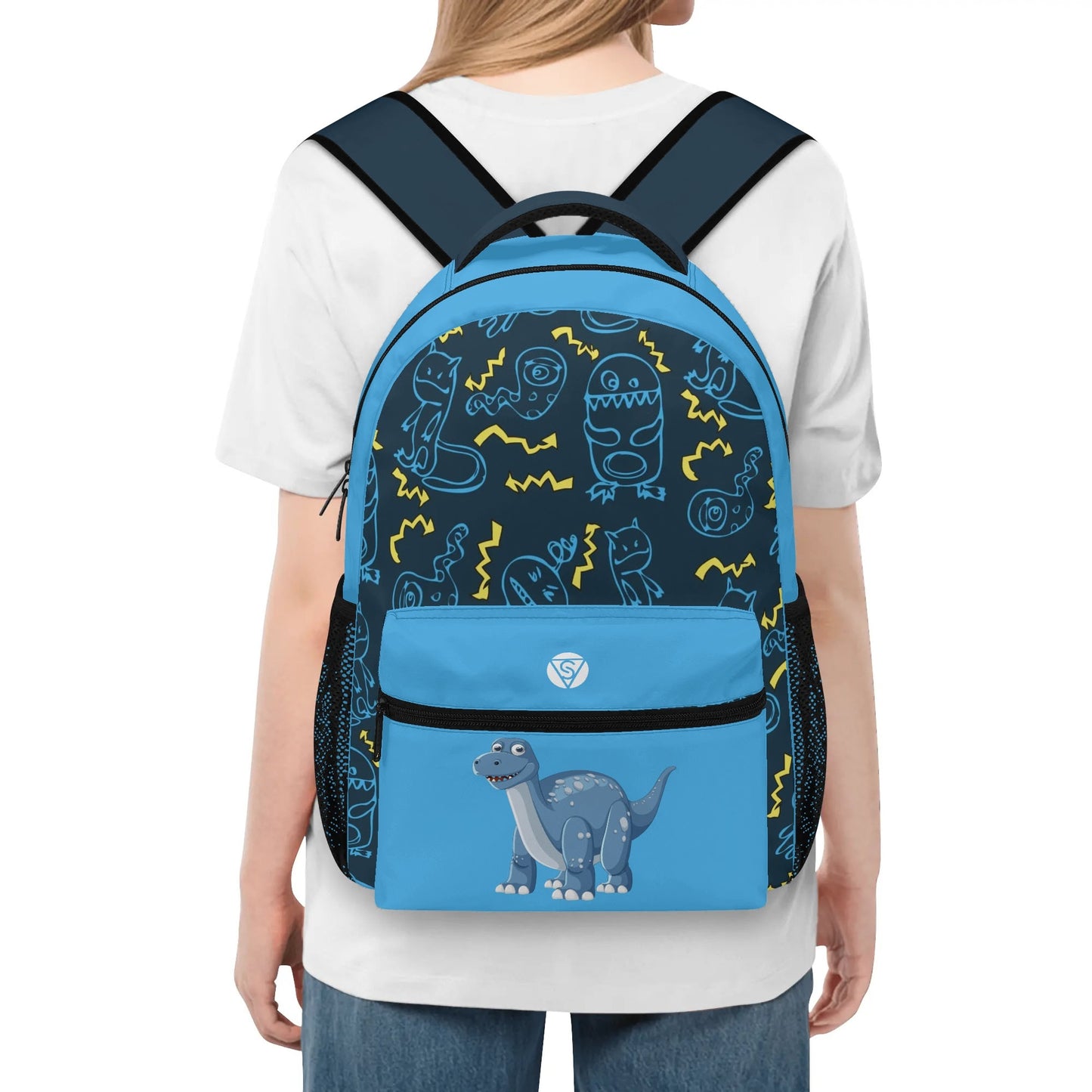 Mochila escolar blue dino