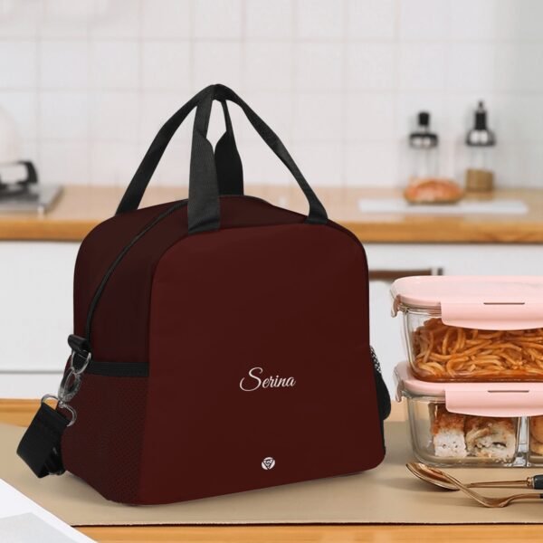 Bolsa térmica porta-alimentos granate - Imagen 5